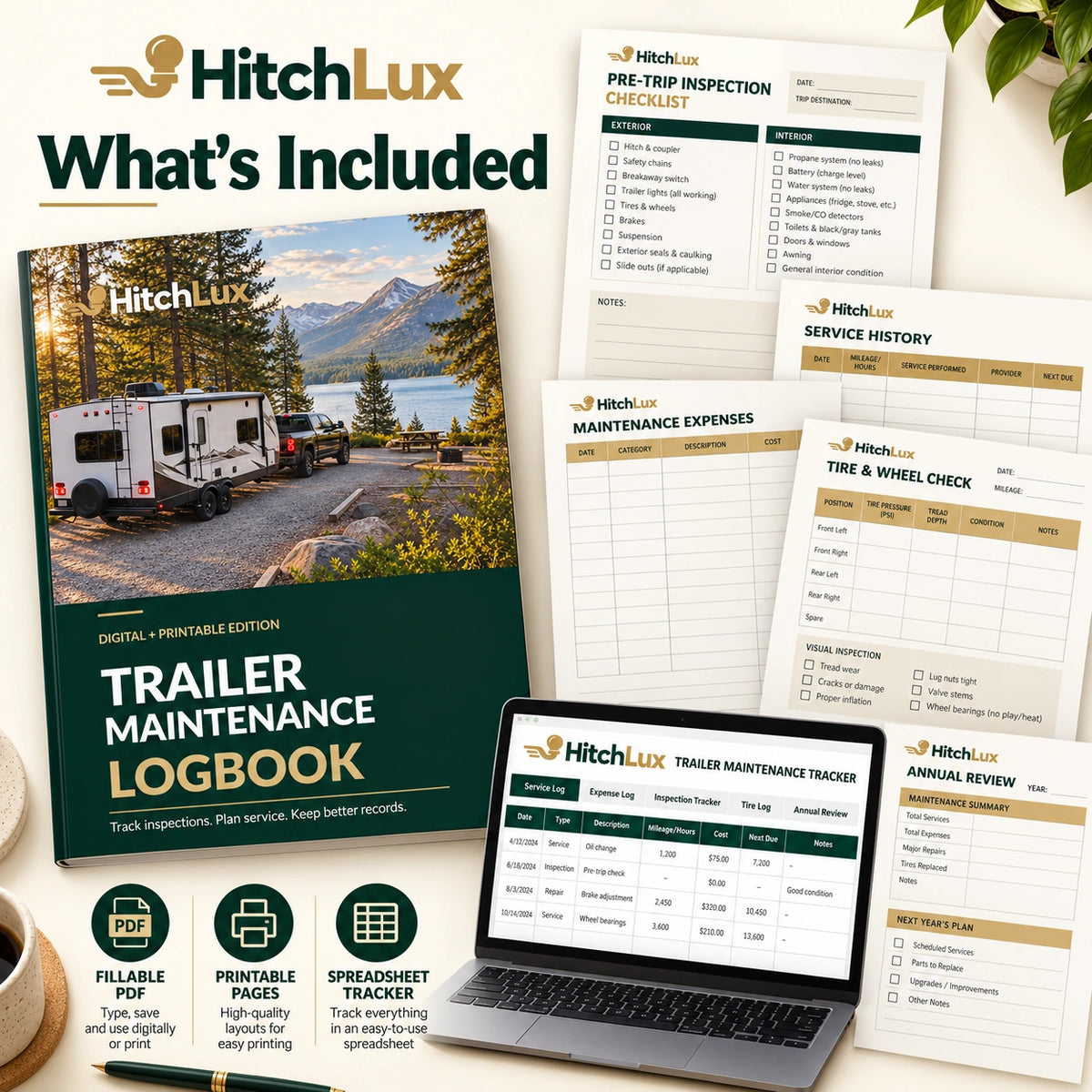 HitchLux Digital Trailer Maintenance Logbook